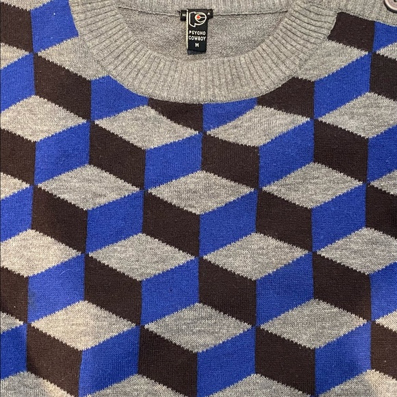 Psycho Cowboy- Q-Bert style graphic sweater - Picture 2 of 4